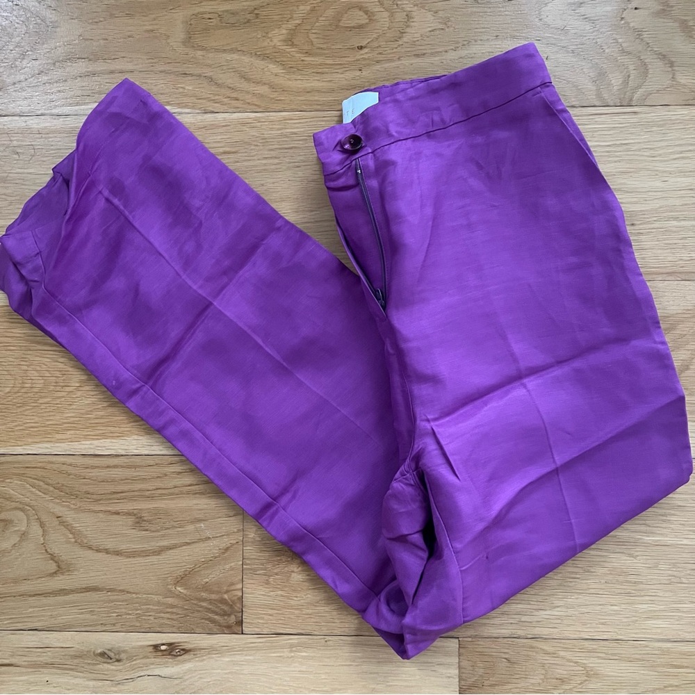 Nanette purple linen pants